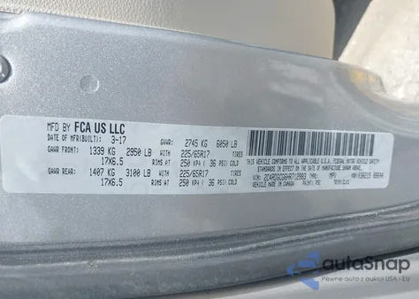 2017 Dodge Grand Caravan Sxt from USA, damaged, VIN 2C4RDGCG6HR712883